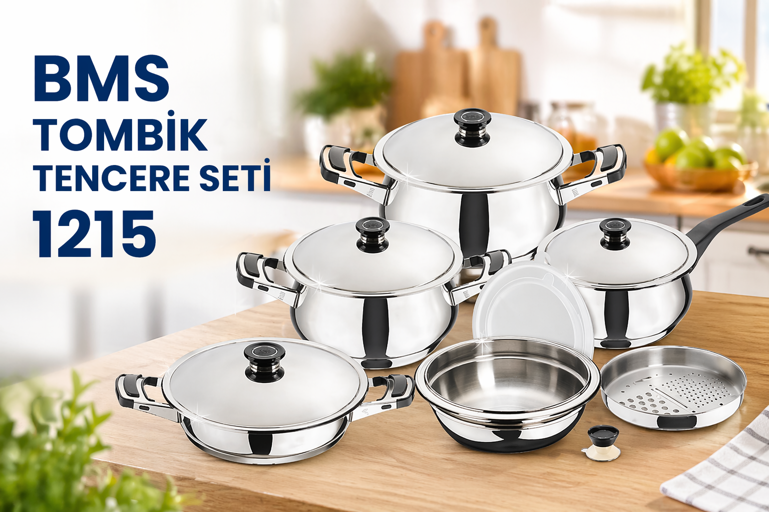 BMS EKONOMİK TOMBİK TENCERE SETİ 1215
